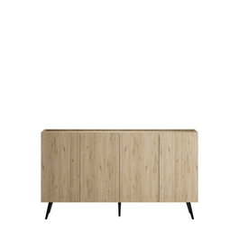 Hanah Home KNS-740-FF-2 Consola Roble, 180x100x43 cm, Tablero de Partículas Melamina, Estantes, Roble